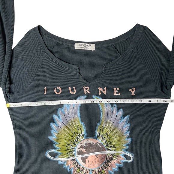 Free People for Daydreamer Journey Gray Waffle Long Sleeve Top Size XS - Picture 8 of 8